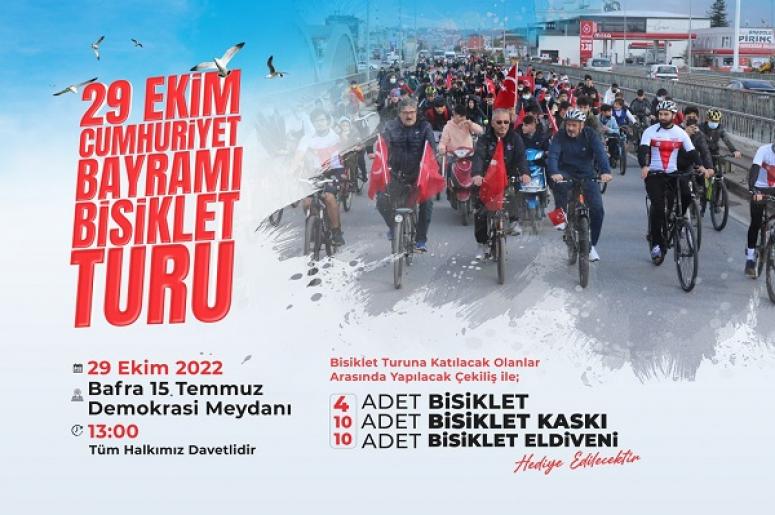 BAFRA BELEDİYESİNDEN ÖDÜLLÜ 4. CUMHURİYET BAYRAMI BİSİKLET TURU